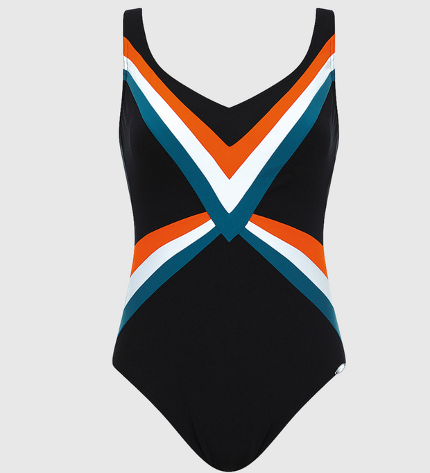 SUNFLAIR V-Neck One-Piece Swim
