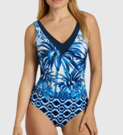 SUNFLAIR Padded V-Neck One-Piece Swim