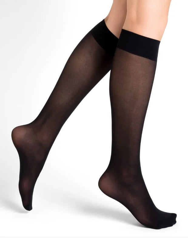 BLEUFORET 30D Semi-Opaque Knee-Highs