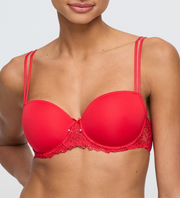 MARIE JO Jane Padded Balcony Bra - True Red