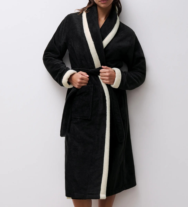 CHANTELLE Femilet Robe - Black Tuxedo