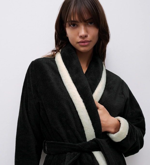 CHANTELLE Femilet Robe - Black Tuxedo