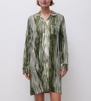 CHANTELLE Femilet Daisy Nightgown - Green Lines