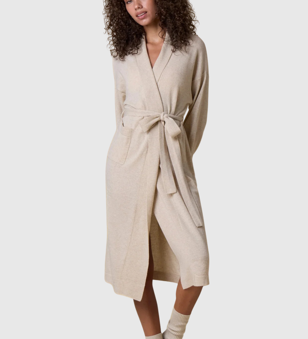 🍁KIP Pure Cashmere Long Robe - Champagne