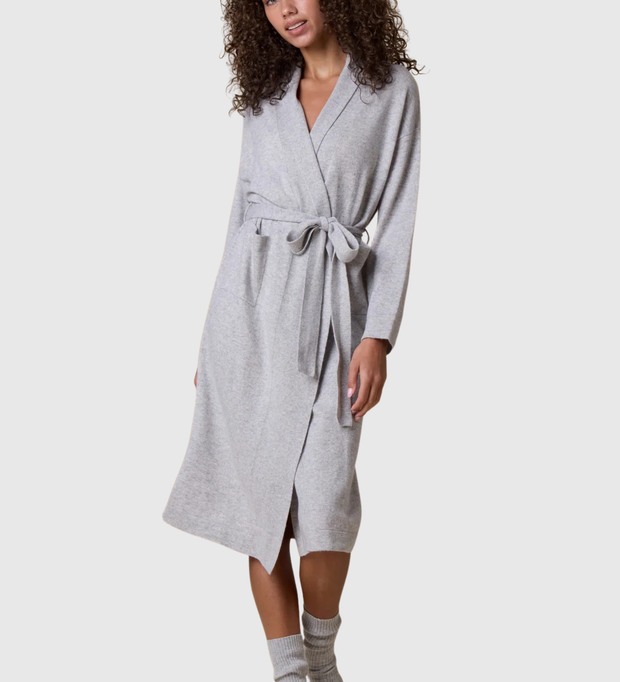 🍁KIP Pure Cashmere Long Robe - Grey