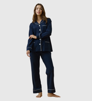 🍁KIP Luxe Stretch Cotton Pajama Set - Midnight Blue