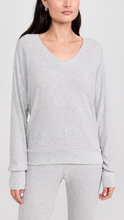 PJ SALVAGE Essentials Ribbed Jersey Lounge/PJ Set - Heather Grey