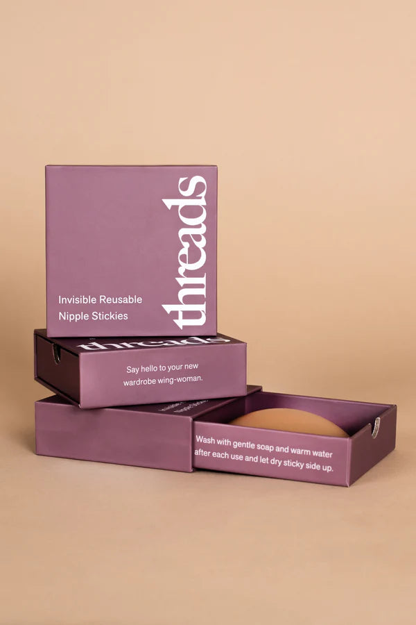 Threads Invisible Reusable Nipple Stickies Mocha