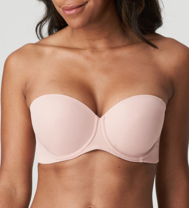 Pink invisible removable straps plunge bra, CASSIOPEE