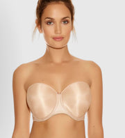 fantasie smoothing women's moulded seamless strapless bra, 30dd, nude